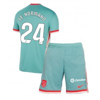 Atletico Madrid Robin Le Normand #24 Replica Away Minikit 2024-25 Short Sleeve (+ pants)